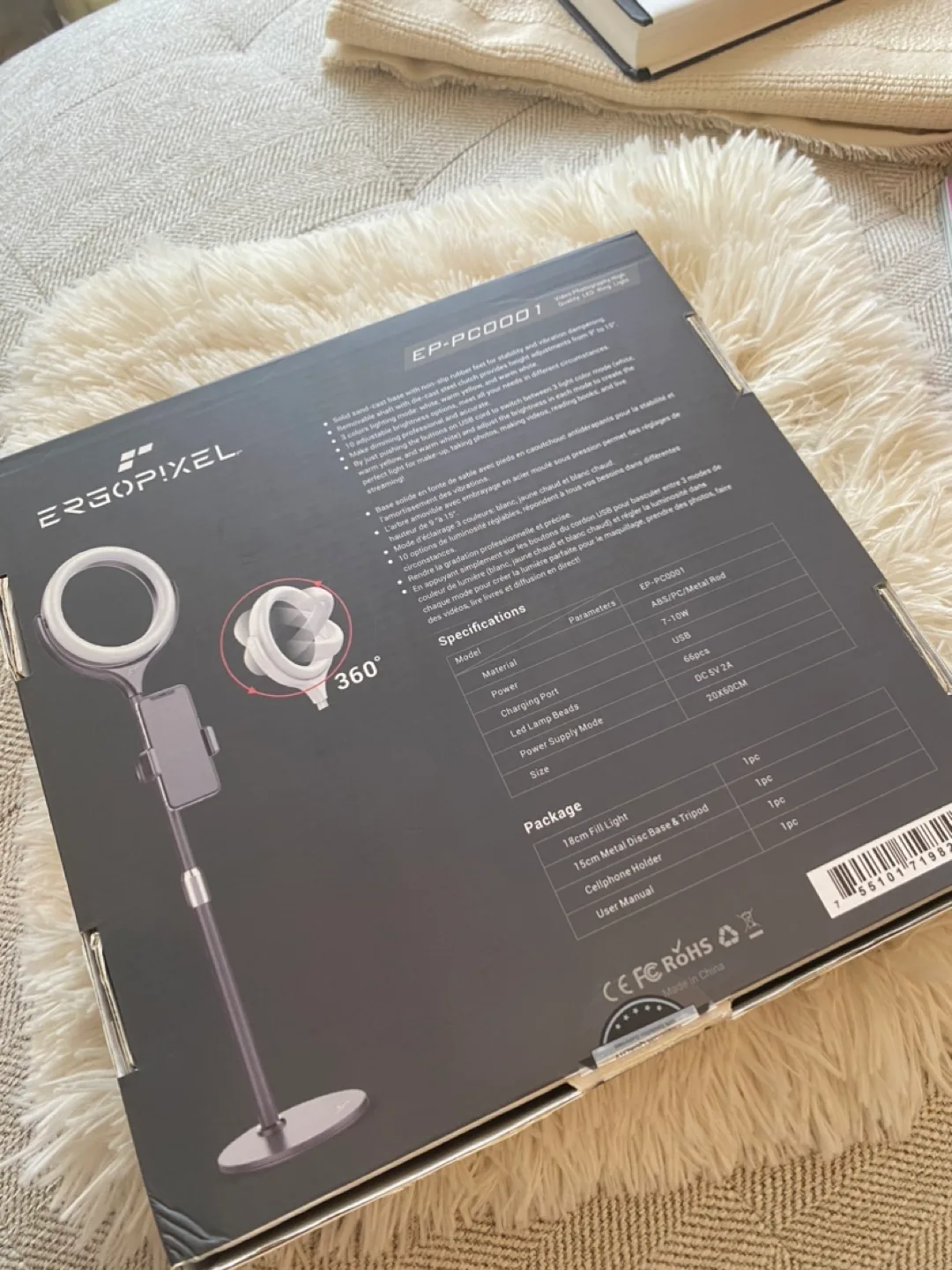 ErgoPixel LED Ring Light Desktop Stand image indicator(2)