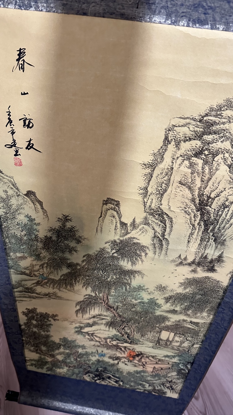 Serene Mountain & River Scroll Art - Unique Home Decor - photo 3