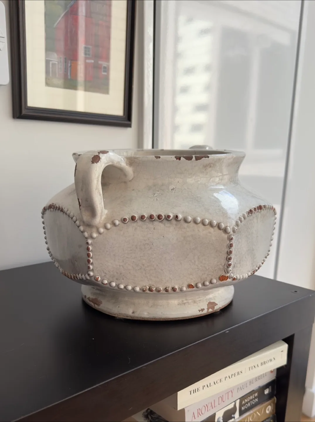 Pottery Barn White Ceramic Pot thumbnail
