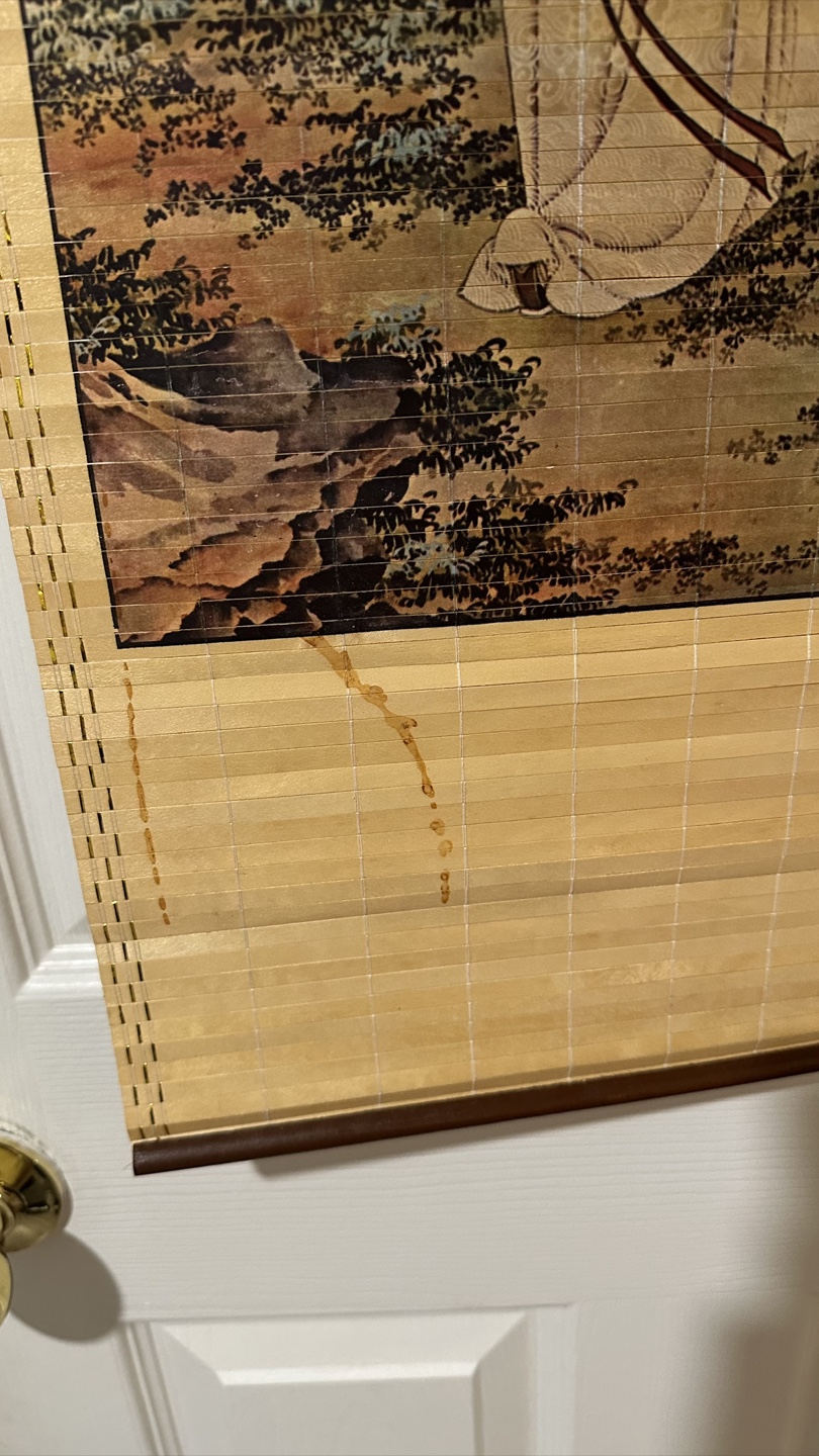 Vintage Chinese Lady wooden Scroll Wall Hanging Art - photo 2