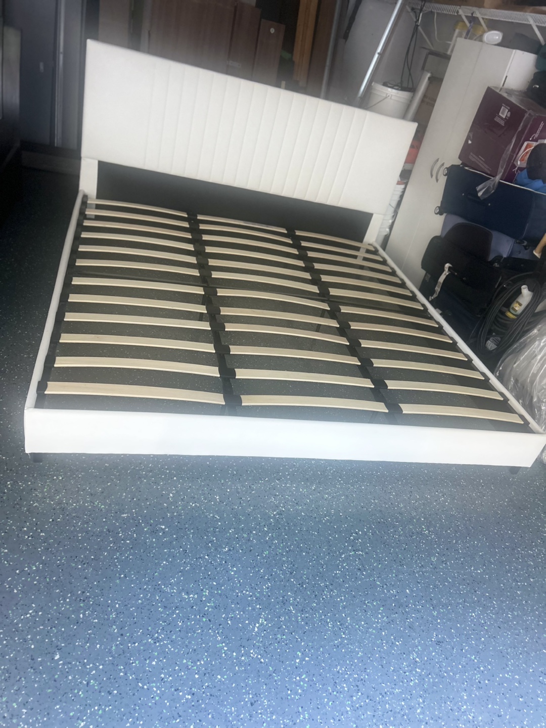King size White Bed Frame