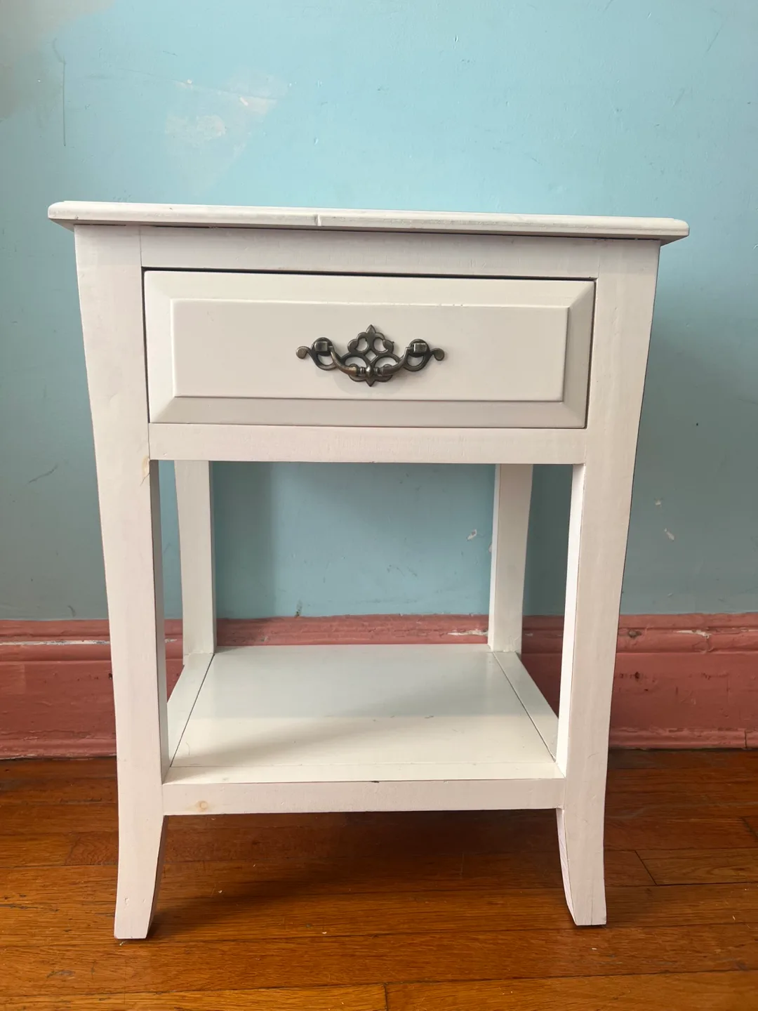 White Wood Bedside Table thumbnail