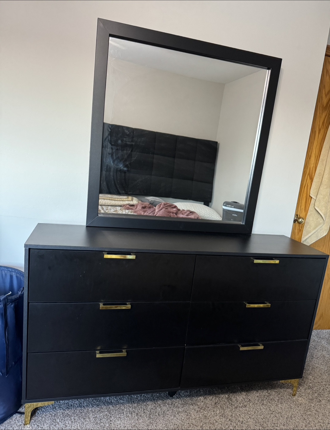 Black Dresser with Mirror - Like New!