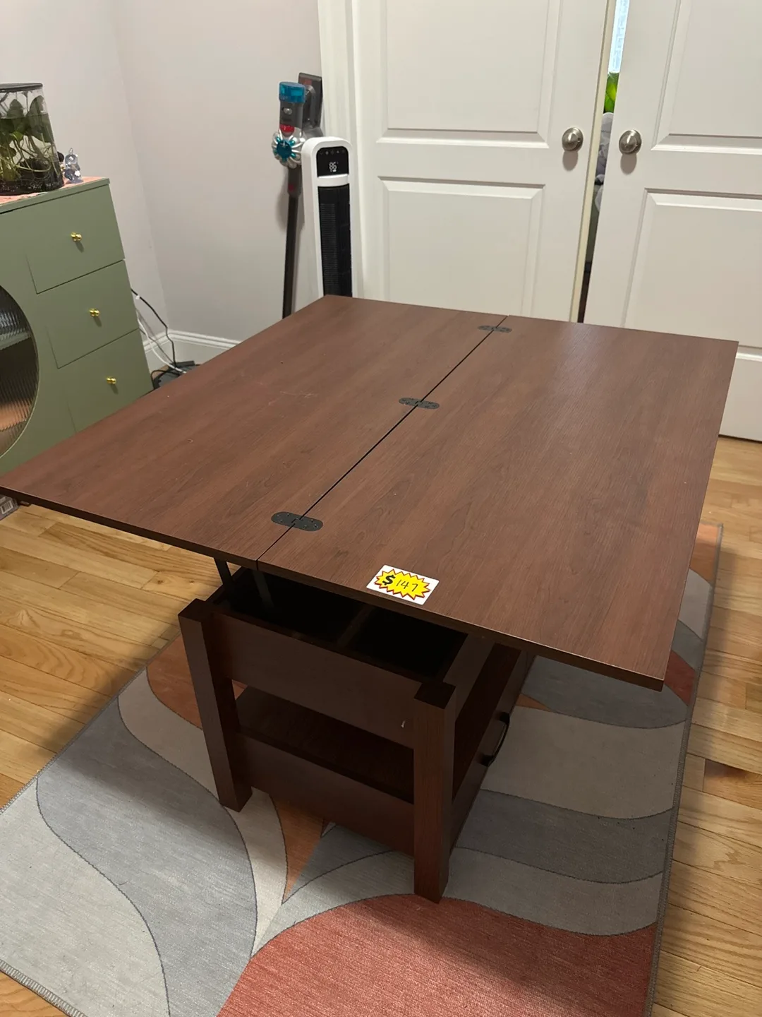 Lift Top Coffee Table with Hidden Storage image indicator(2)