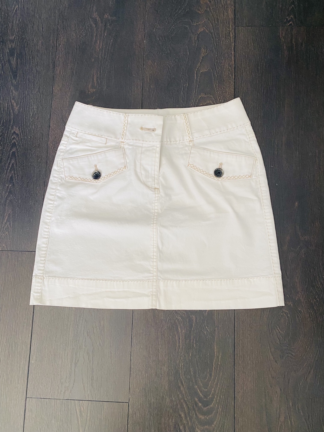 Cream Mini Skirt