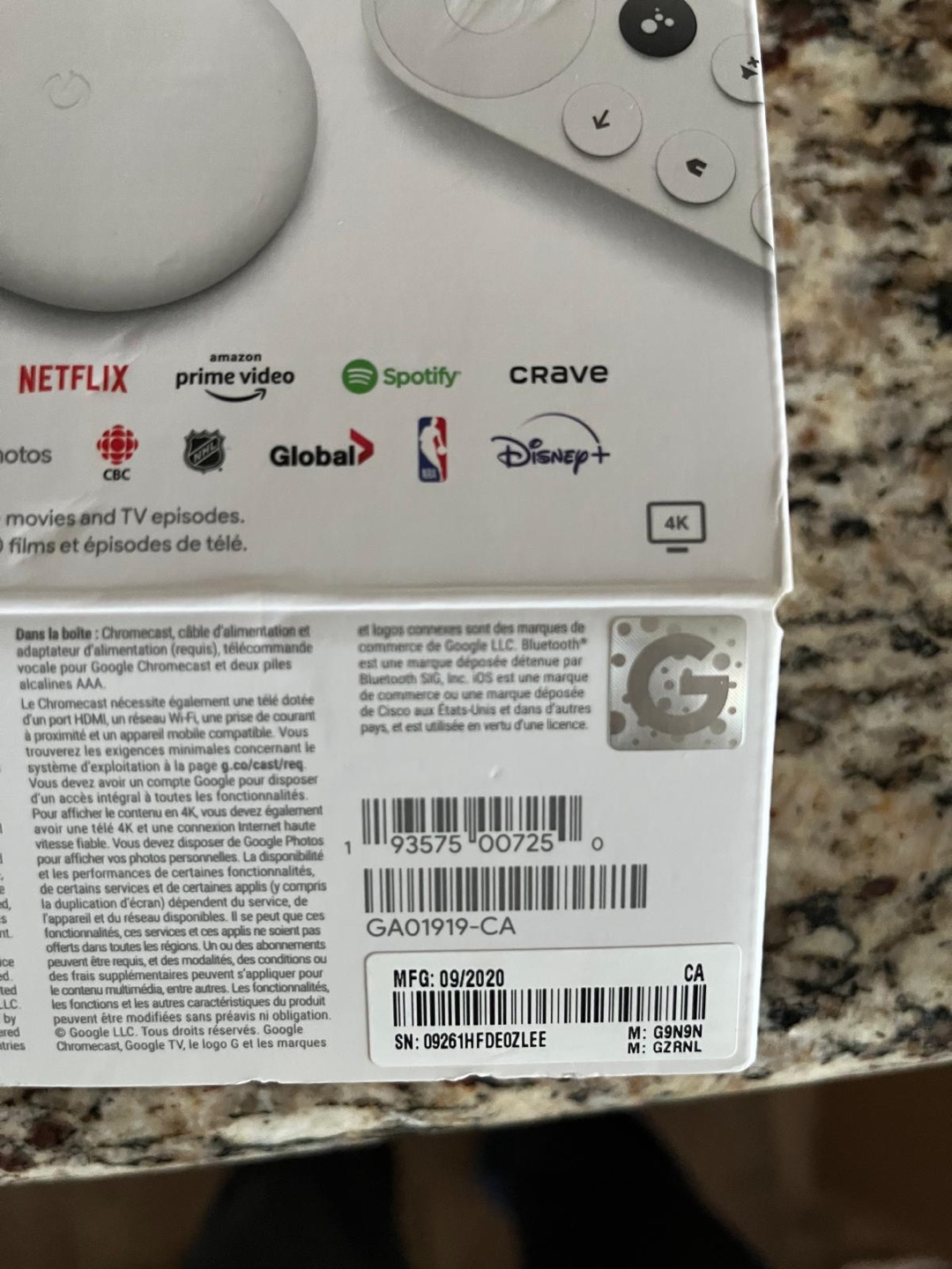 Google Chromecast with Google TV -  in Box - photo 2