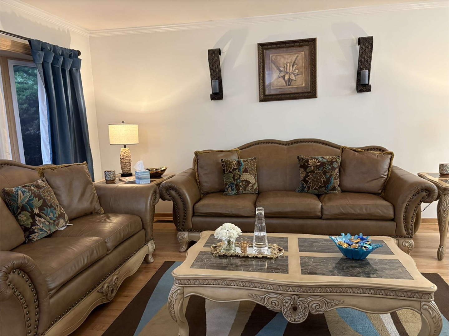 Living room as shown,sofa table and mirror,dinning room set
