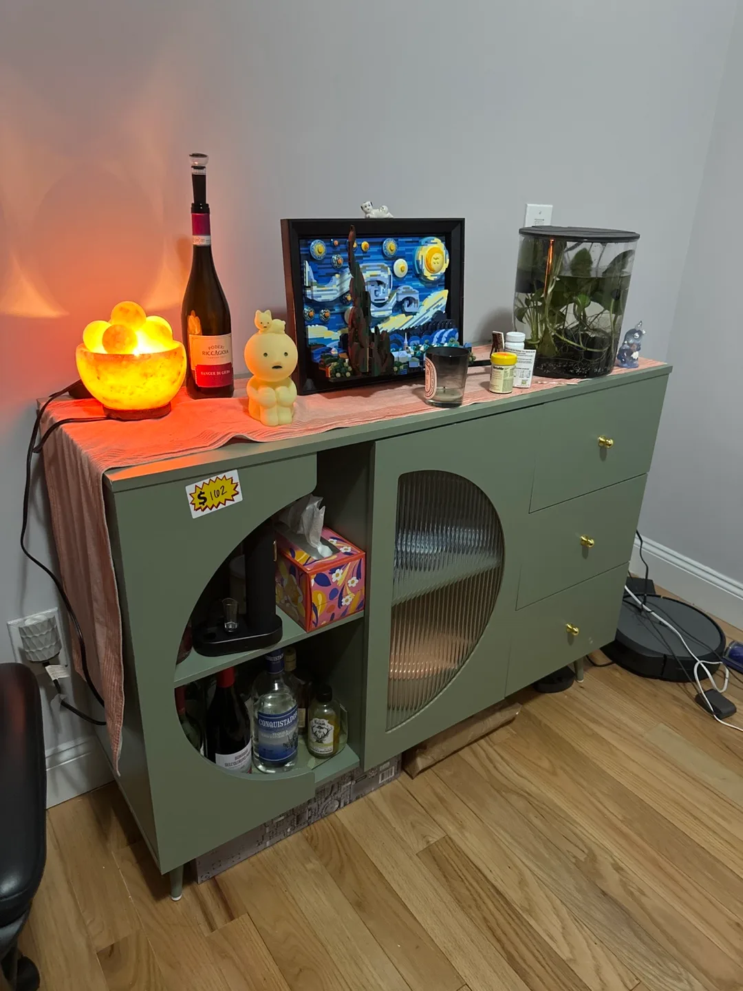 Green Accent Cabinet with Storage image indicator(2)