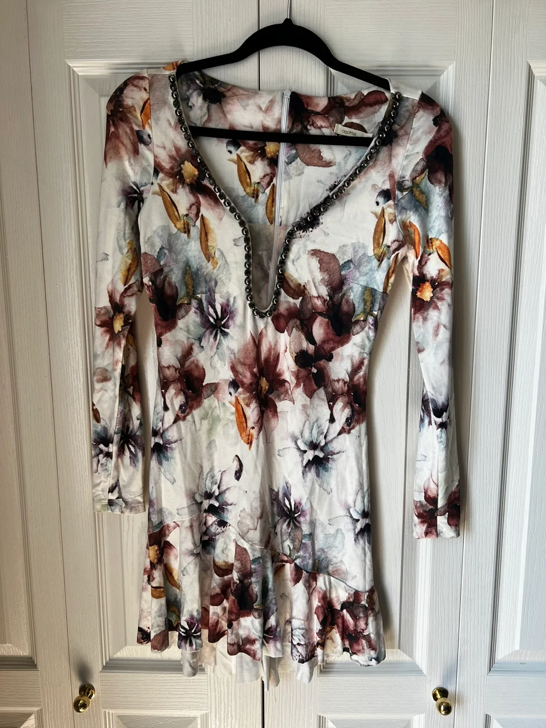 Floral Mini Dress, Size M thumbnail