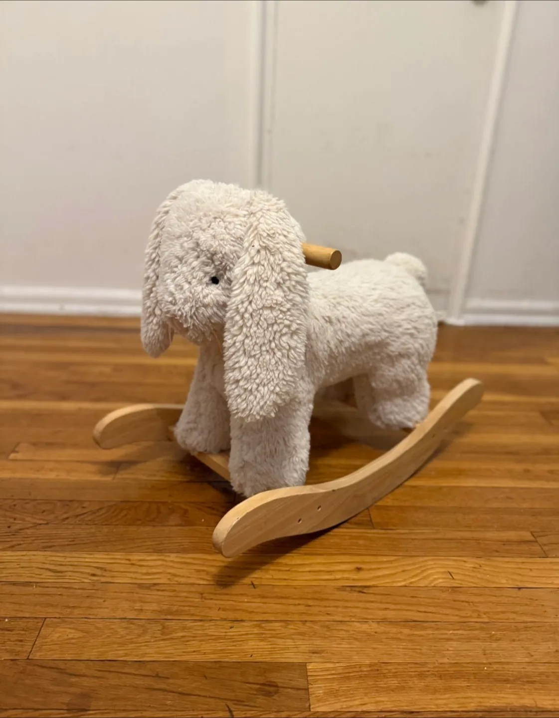 Pottery Barn Kids Sherpa Bunny Plush Rocker image indicator(3)