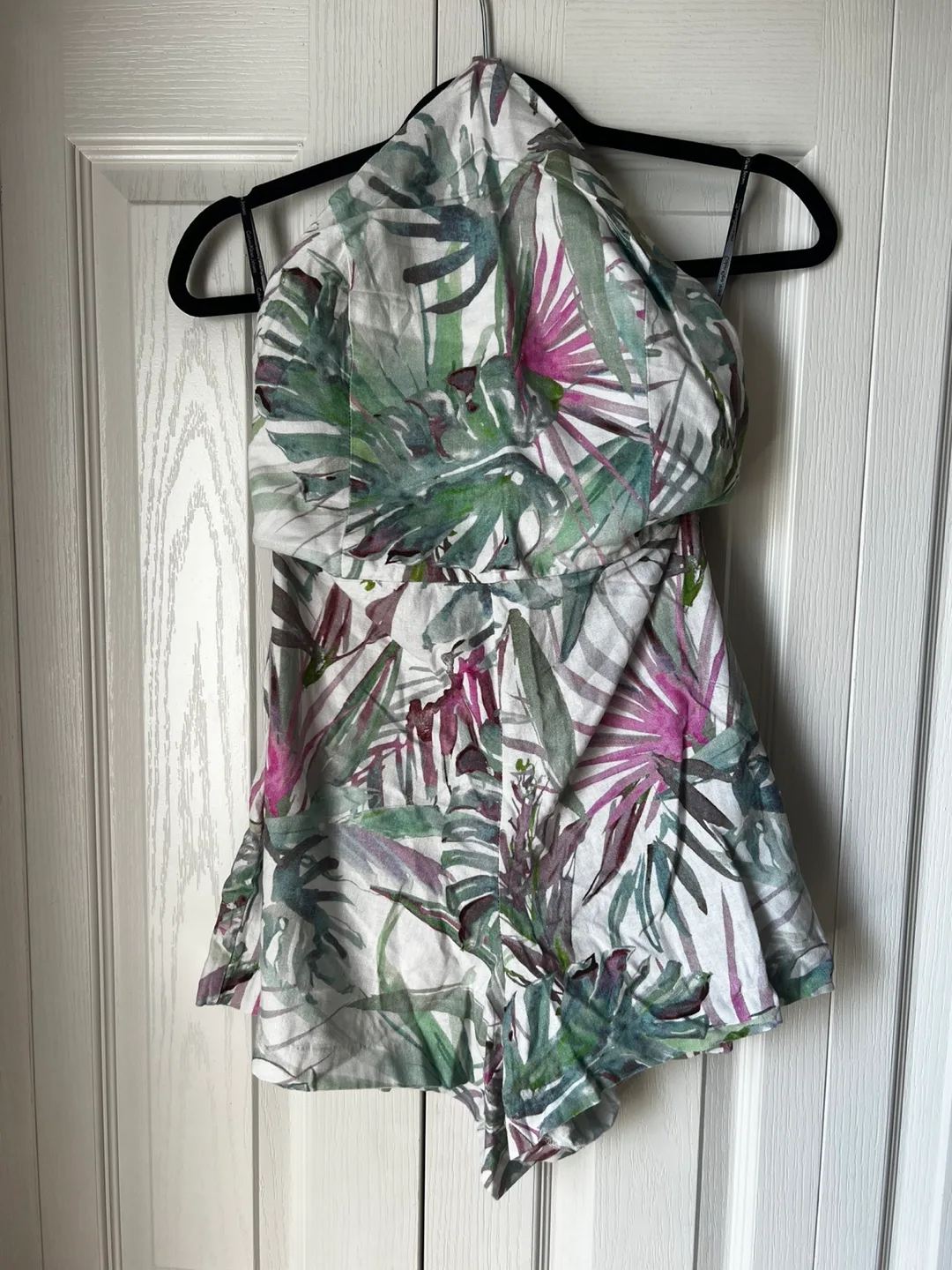 Calvin Klein Jeans Floral Linen Romper - Size 6 thumbnail