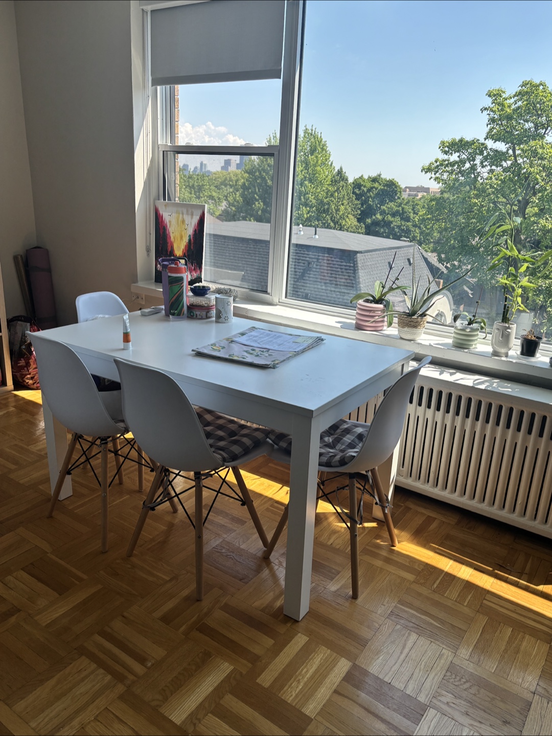 IKEA Extendable Table - Dining set (4 chairs) - White