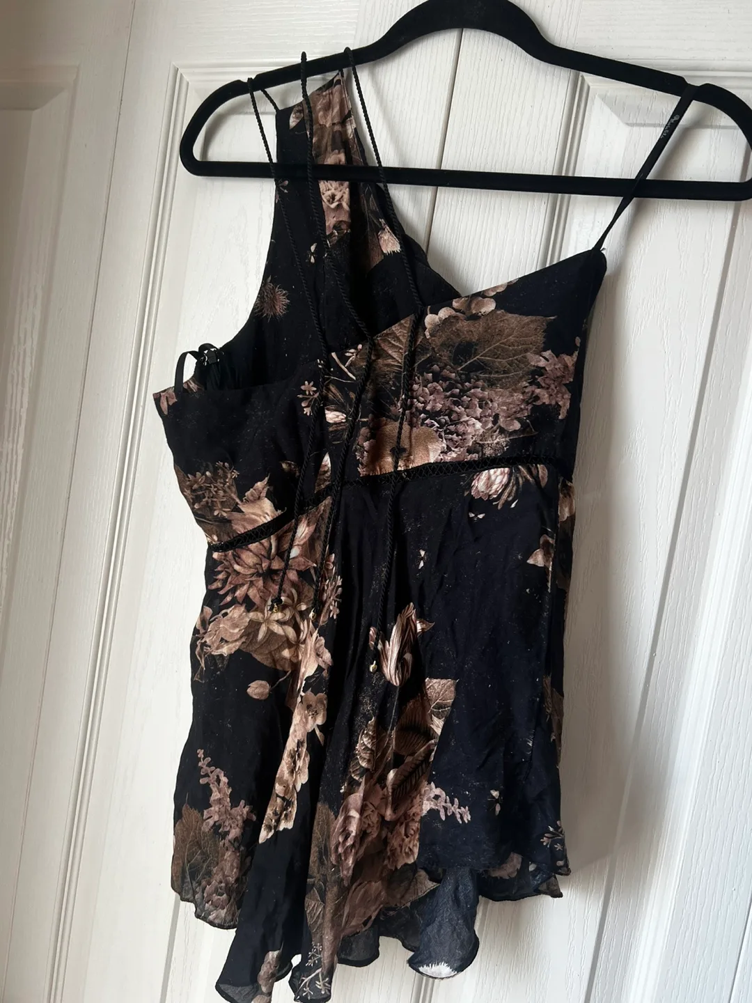 Silk Floral One Shoulder Top thumbnail