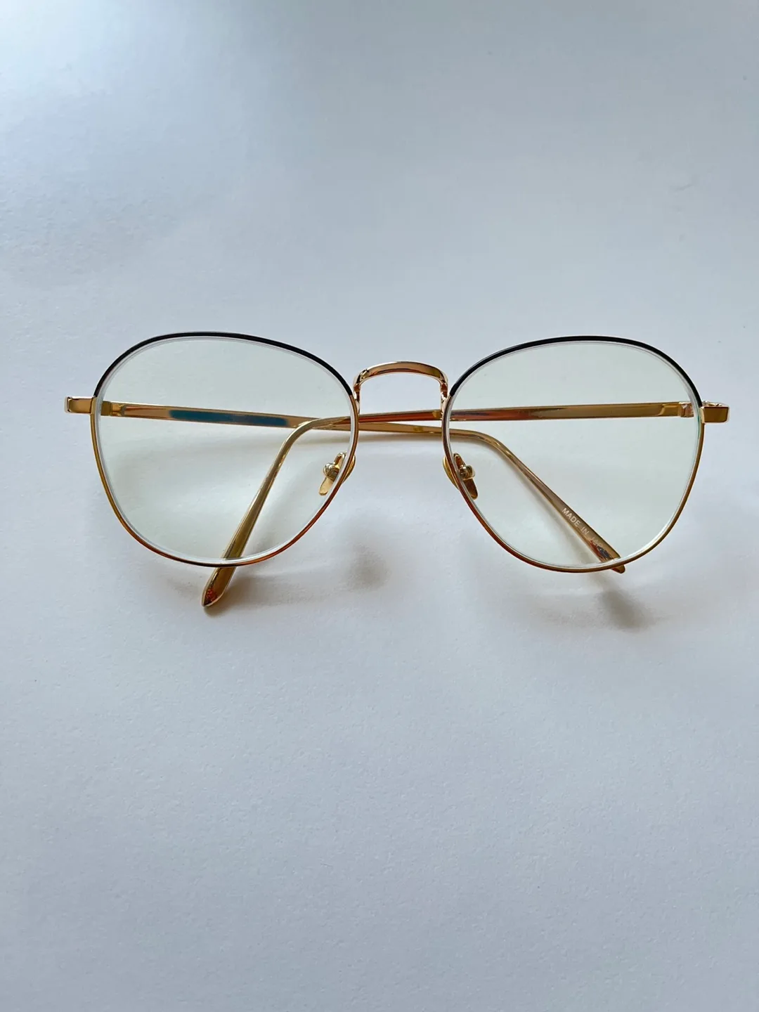 Golden Frame Glasses, blue light filter lenses thumbnail
