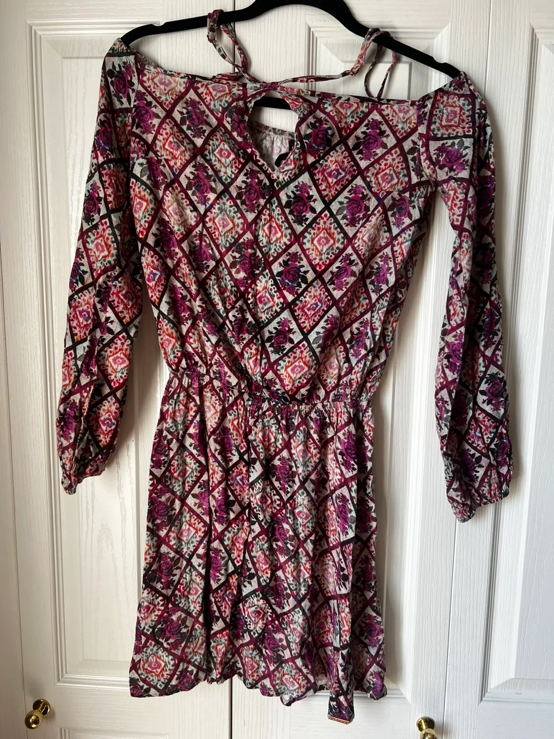 Patterned Long Sleeve Dress thumbnail