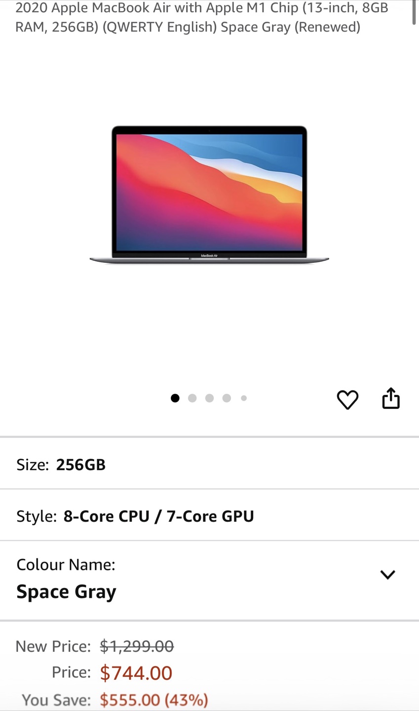 Apple Macbook Air M1 space Gray - photo 5