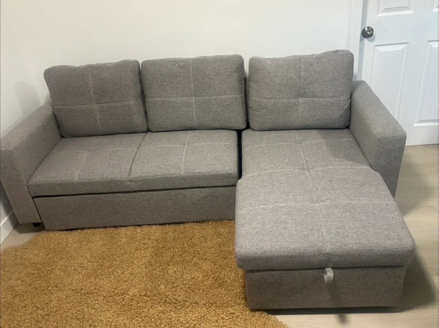 Grey Sectional Sofa Bed with Storage image indicator(6)