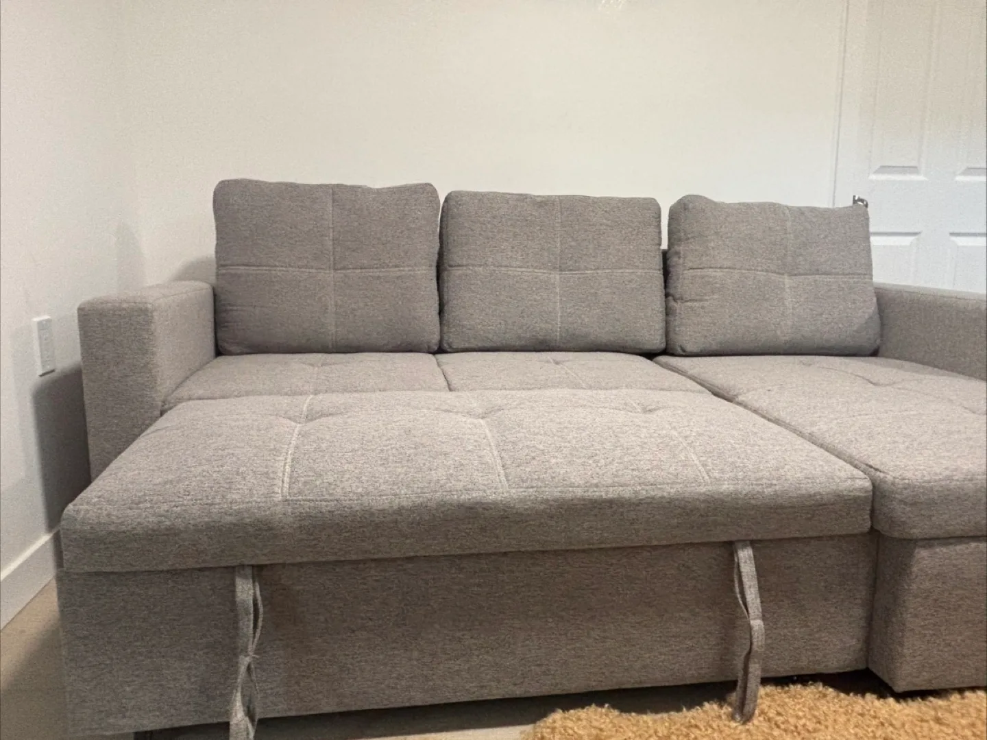 Grey Sectional Sofa Bed with Storage image indicator(3)