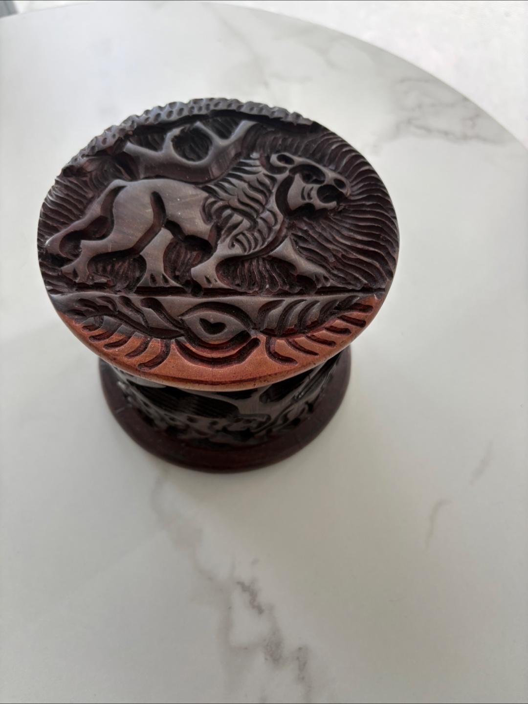 Free Hand Carved African Coaster Set