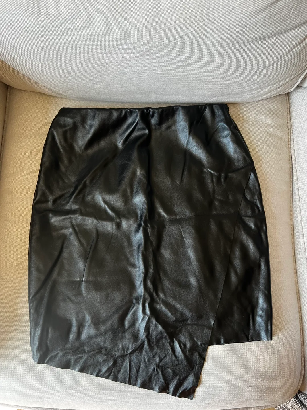 Faux Leather Mini Skirt - Black thumbnail