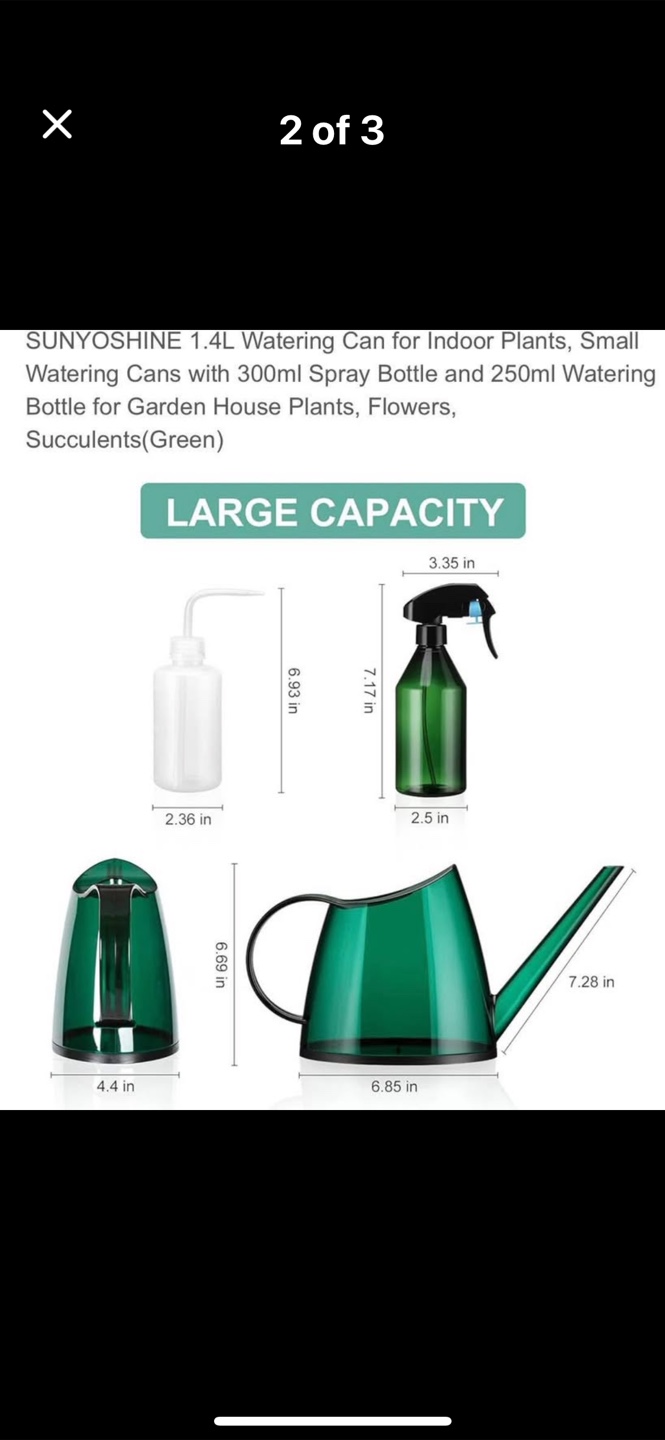 SUNYOSHINE 1.4L Watering Can for Indoor Plants - photo 3