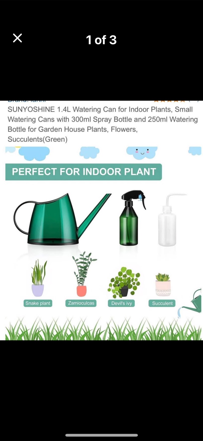 SUNYOSHINE 1.4L Watering Can for Indoor Plants