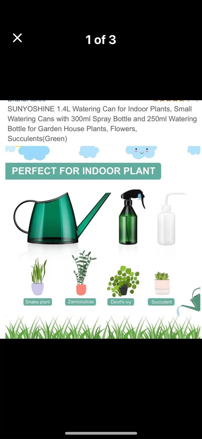SUNYOSHINE 1.4L Watering Can for Indoor Plants thumbnail