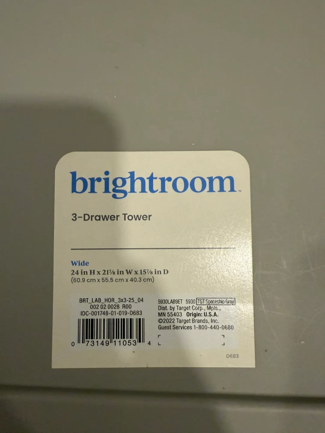 Brightroom 3-Drawer Tower - Wide thumbnail