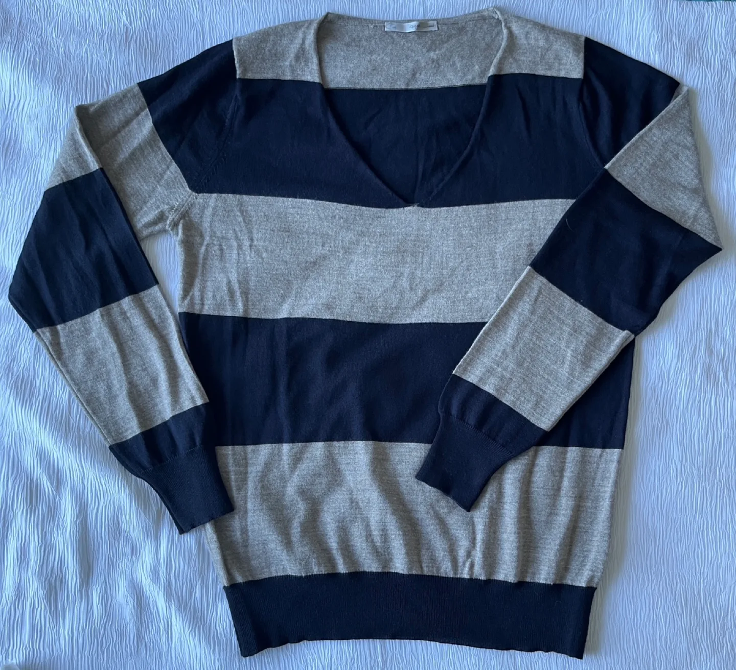 Striped V-Neck Sweater thumbnail