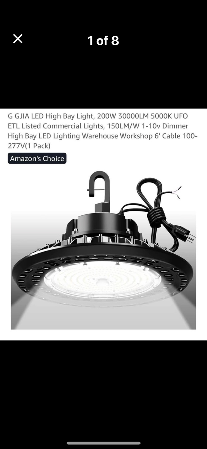 G GJIA LED High Bay Light 200W
