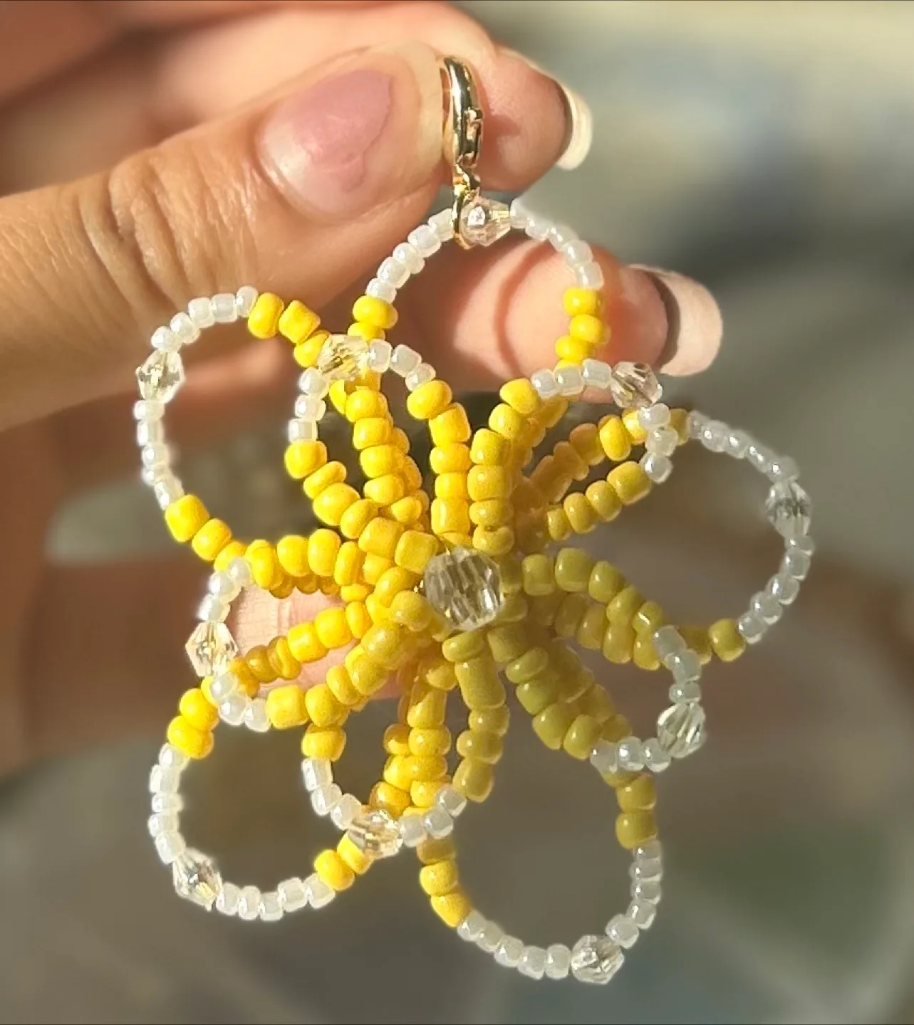 Cute Handmade Beaded Flower charms image indicator(5)