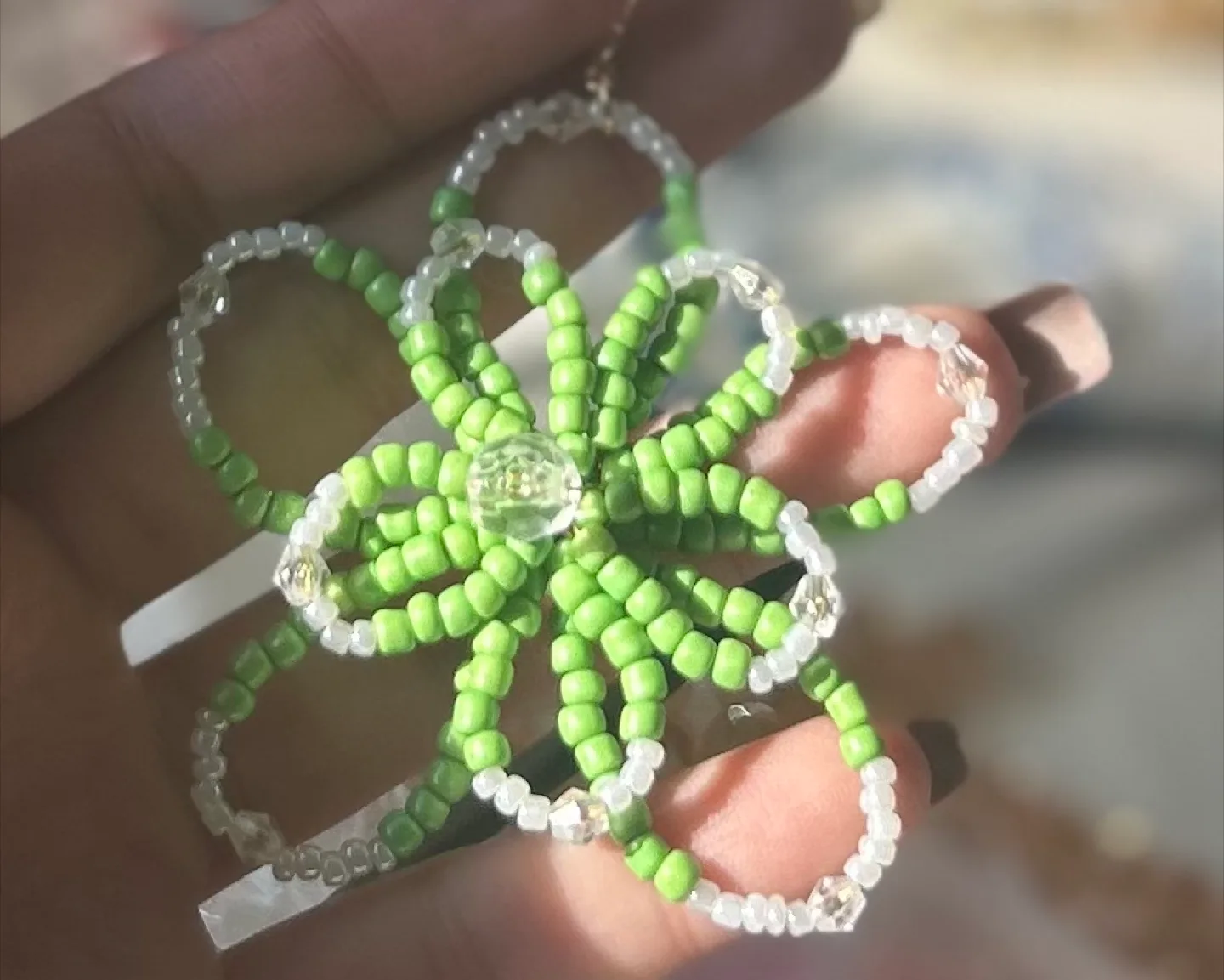 Cute Handmade Beaded Flower charms image indicator(3)