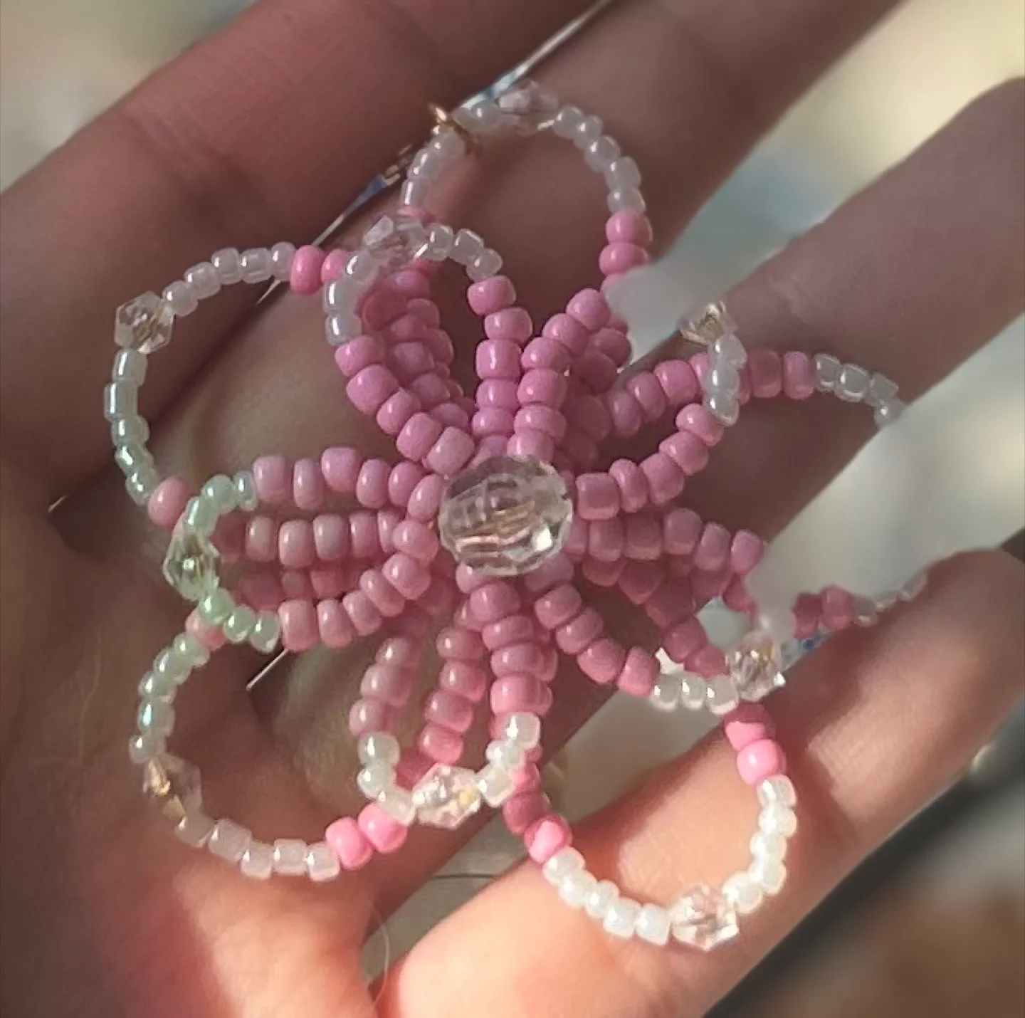 Cute Handmade Beaded Flower charms image indicator(2)