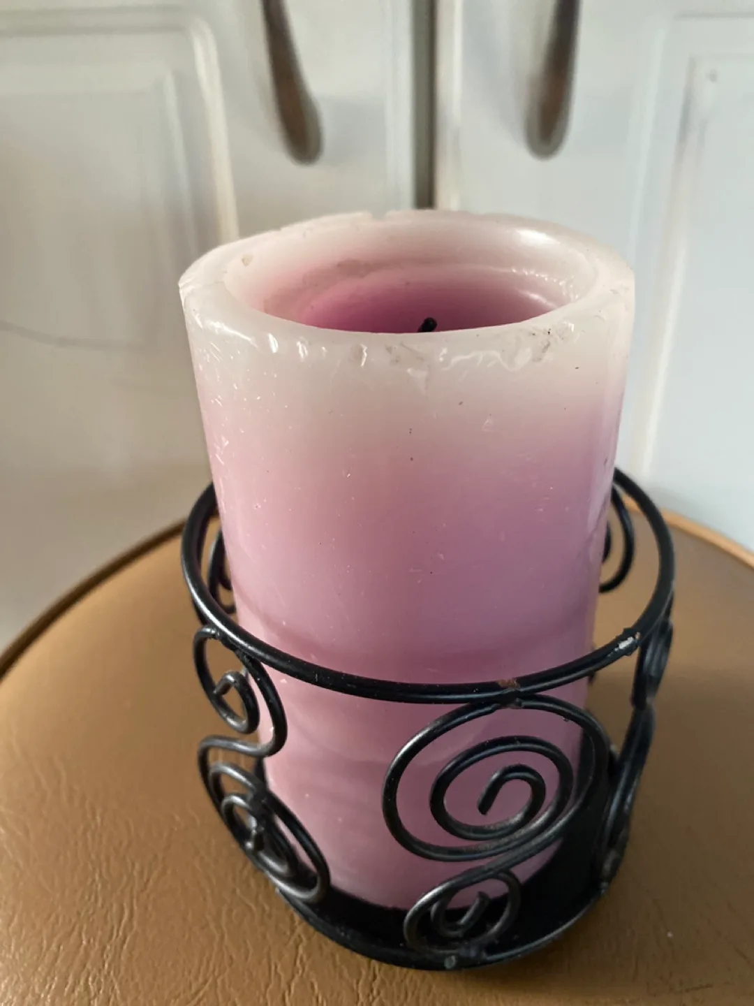 Used Lavender Candle 🇨🇦 with Metal Holder thumbnail