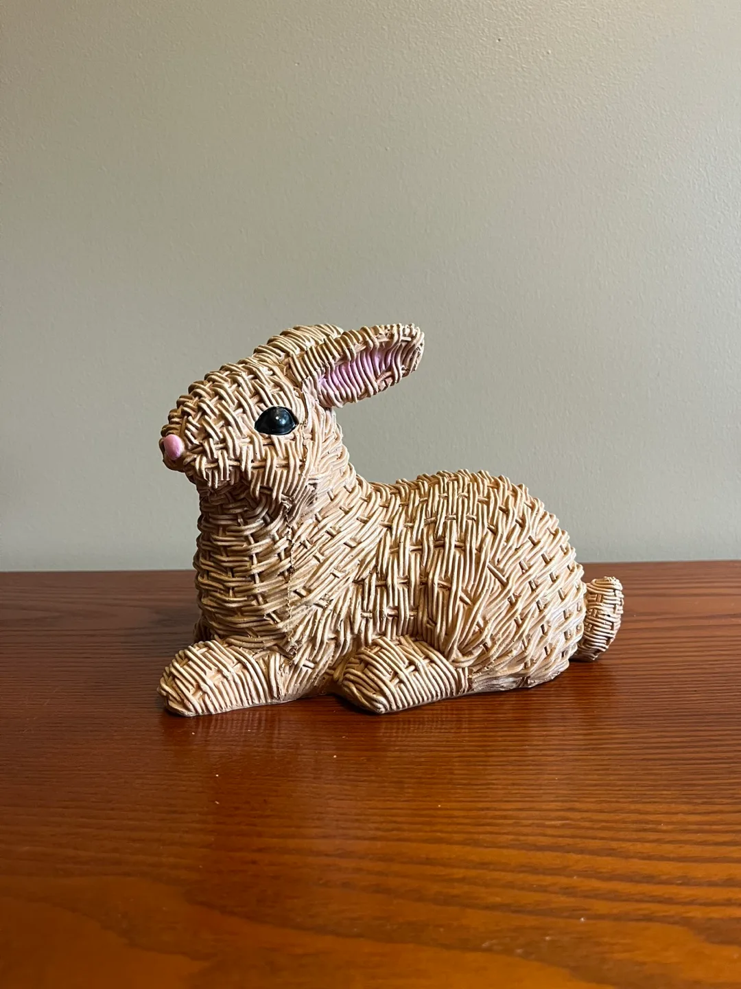 RESIN RATTAN BUNNY ORNAMENT thumbnail
