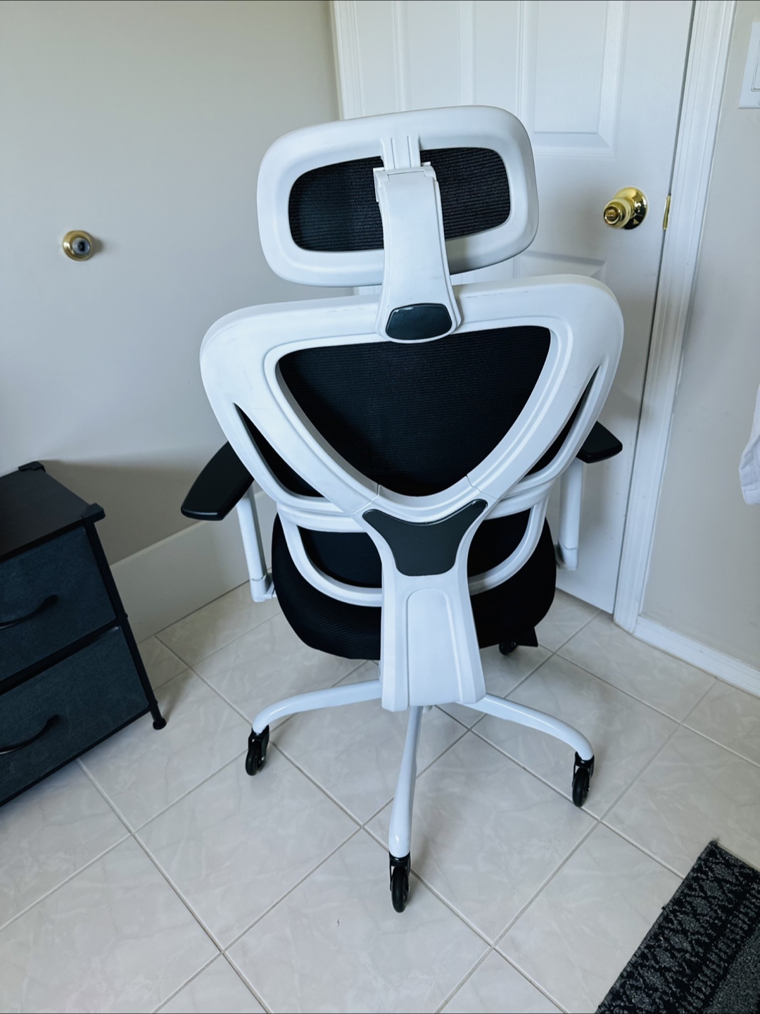 Ergonomic Office Chair - White Frame