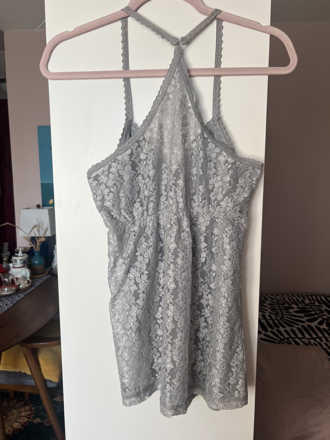 Abercrombie & Fitch Grey Lace Cami - Size S - photo 3