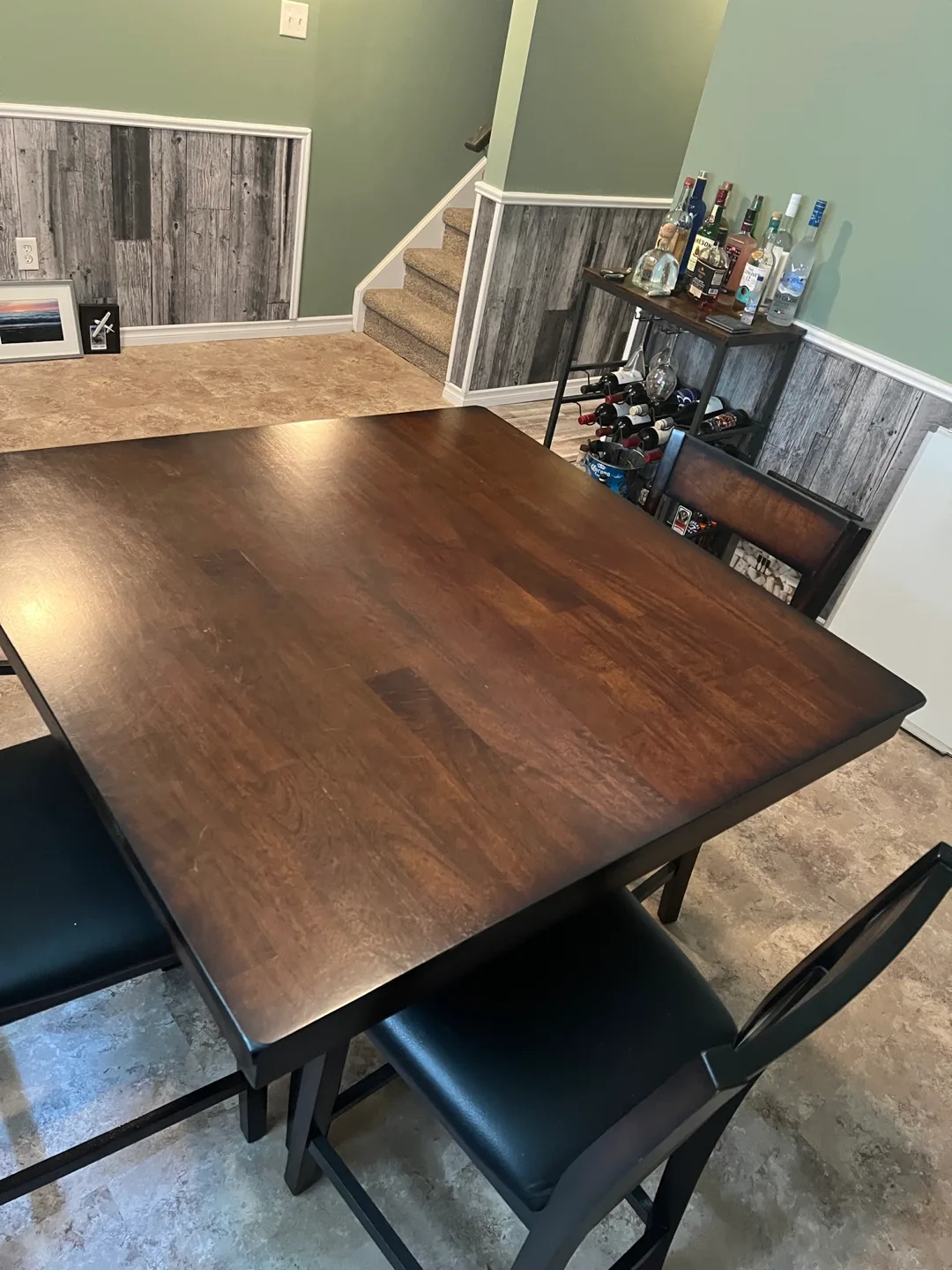 Dark Wood Dining Table with 4 Chairs image indicator(5)
