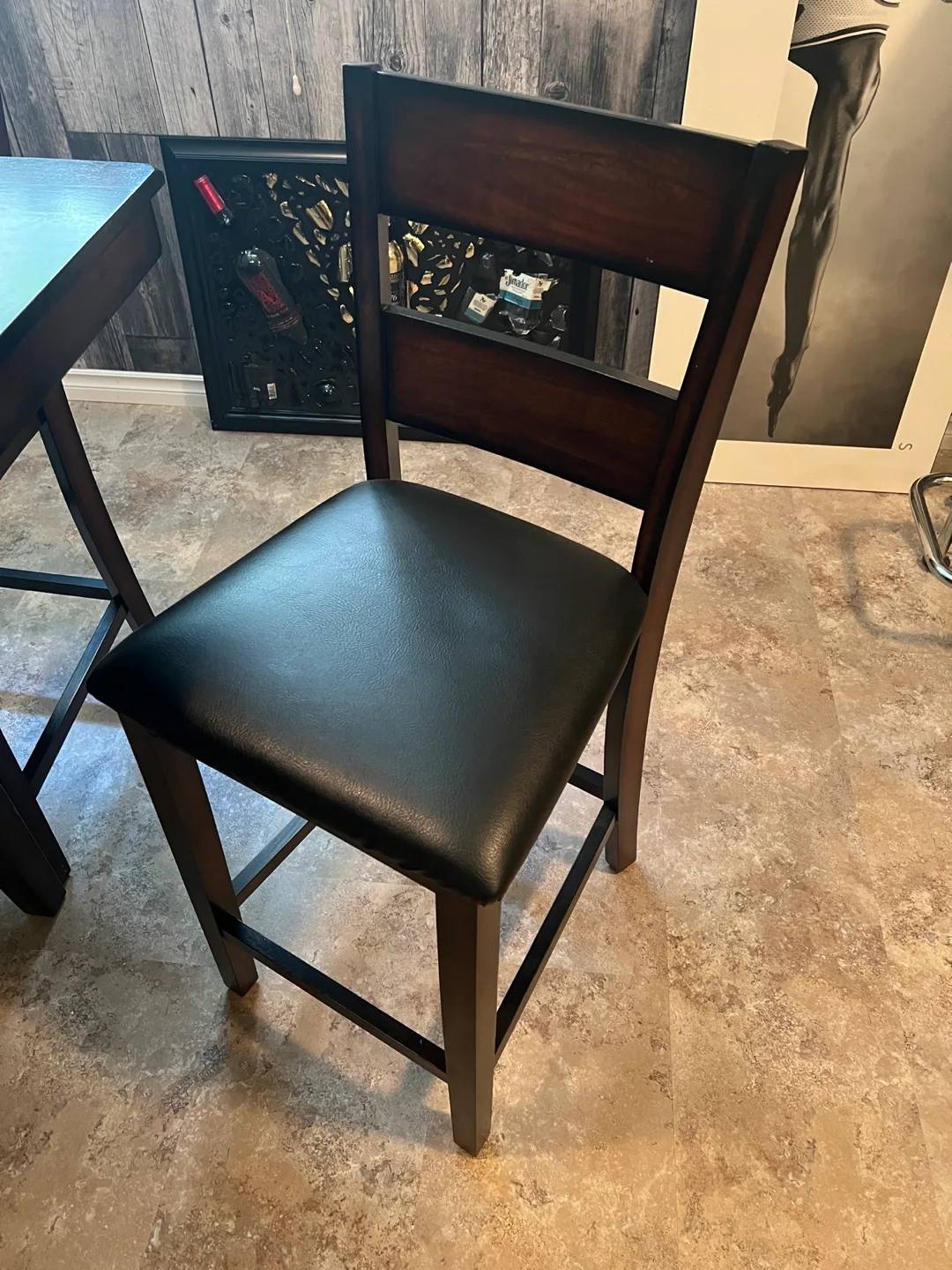 Dark Wood Dining Table with 4 Chairs image indicator(3)