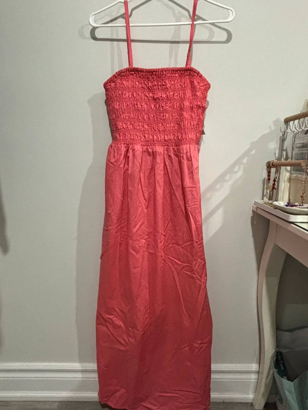 Old Navy Pink Smocked Dress - Size Small thumbnail