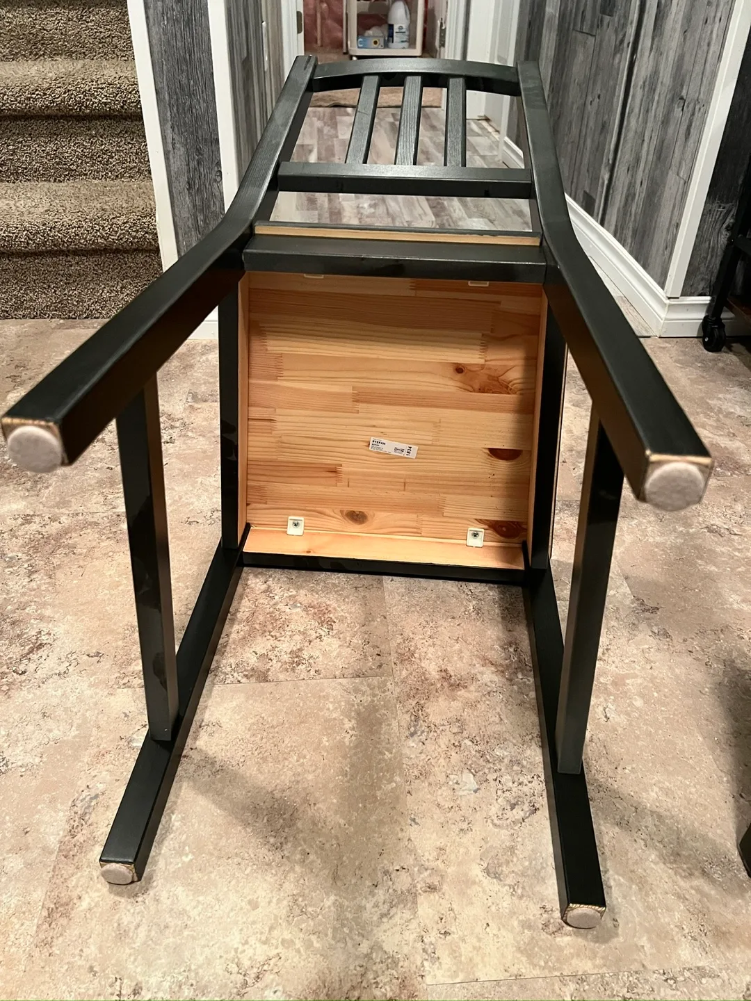 IKEA Black Wood Chairs - Set of 4 image indicator(4)