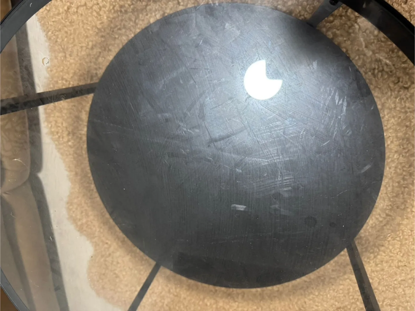 Round Black Glass Coffee Table image indicator(4)