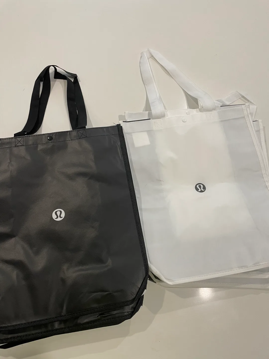Lululemon Large Tote Bags 14”x16” New. Black/White image indicator(3)