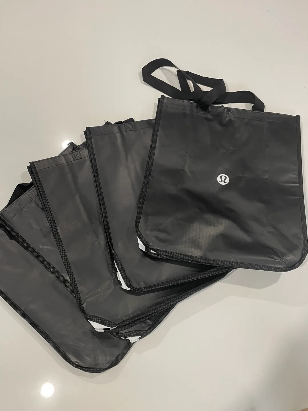 Lululemon Large Tote Bags 14”x16” New. Black/White image indicator(2)