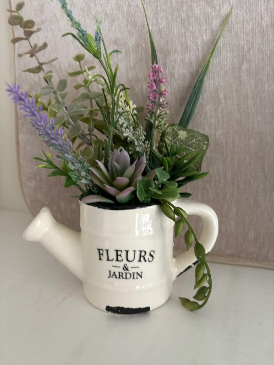 Watering Can with floral arrangement thumbnail