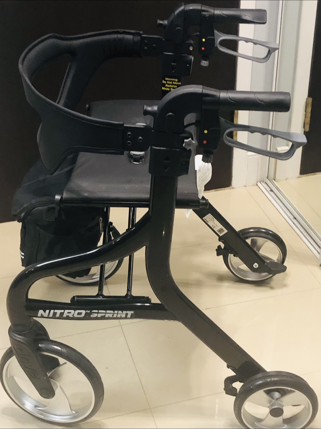 Drive Nitro Sprint Rollator - Tall, Black - photo 3