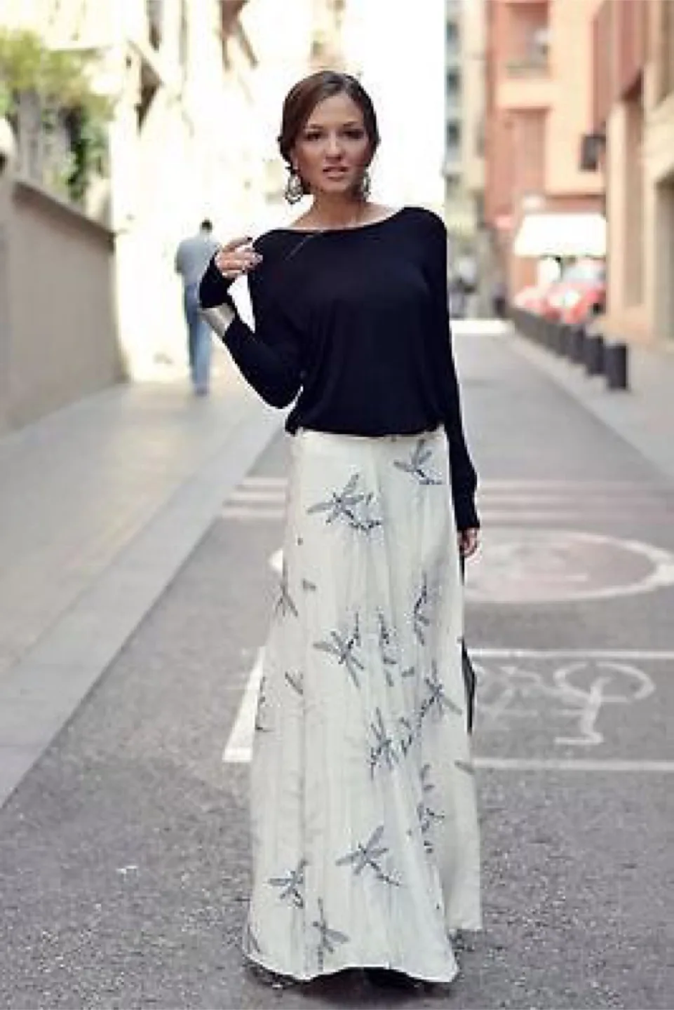 Zara Dragonfly Maxi Skirt (M) thumbnail