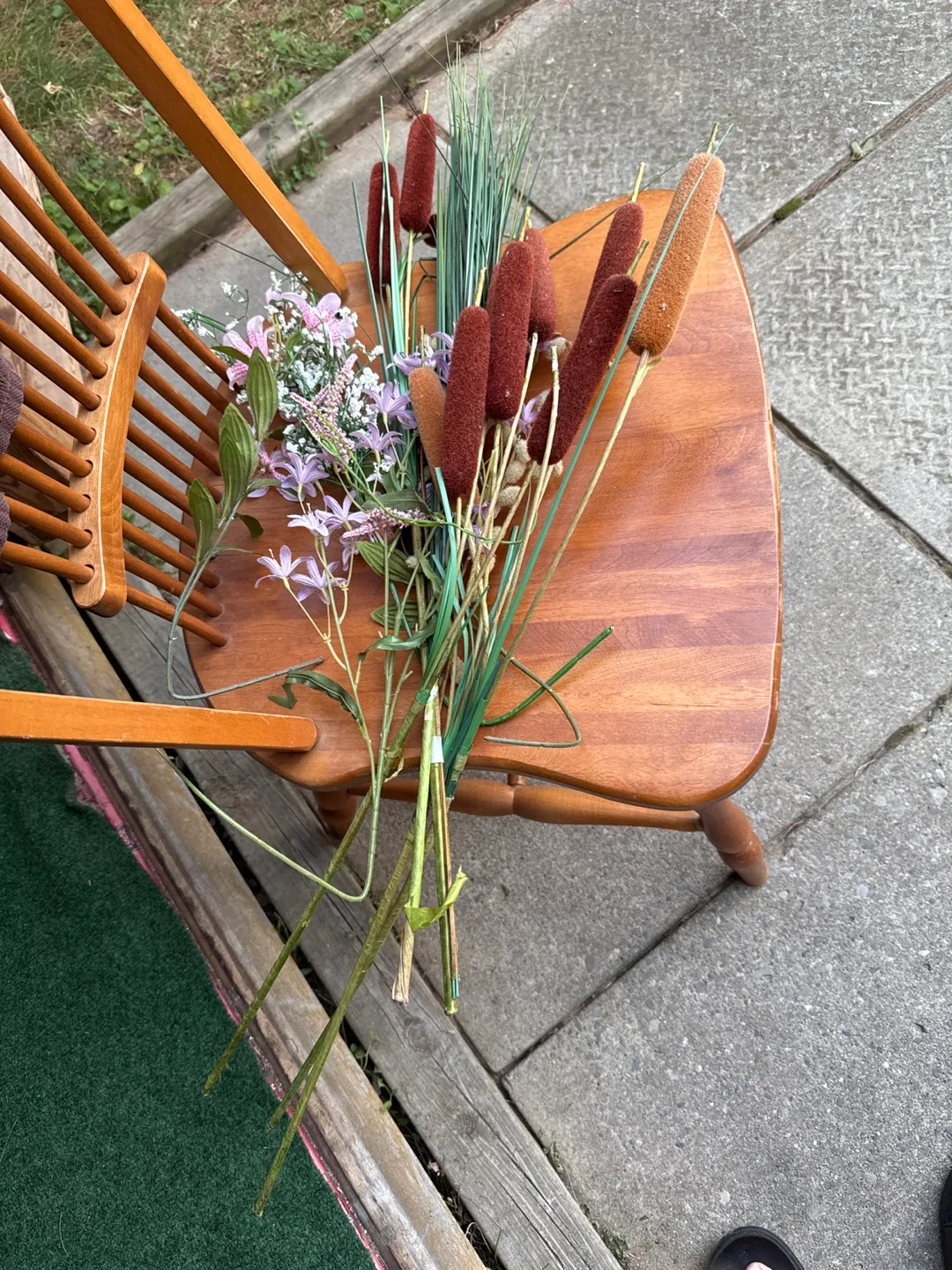 Floral Arrangement with Cattails