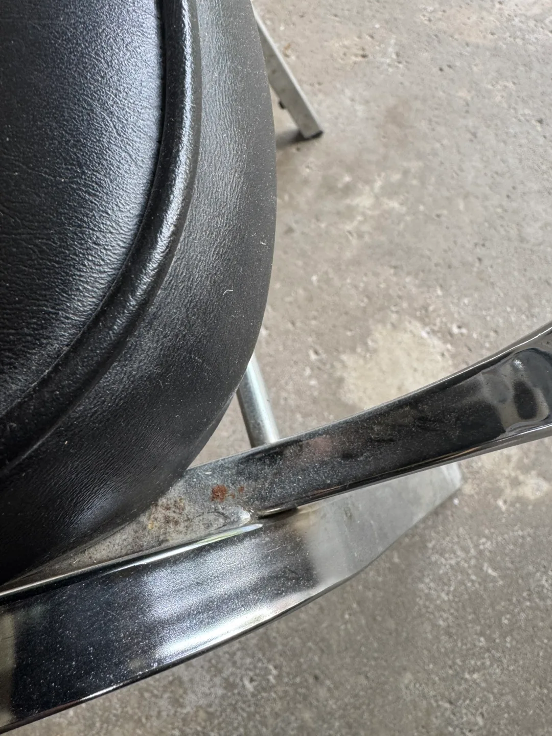 Black Vinyl and Chrome Dining Chairs image indicator(4)