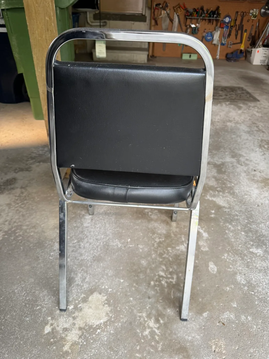 Black Vinyl and Chrome Dining Chairs image indicator(2)